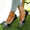 Fashion New Women Knitted Slip on Flats Breathable Comfortable Flats Shoes Walking Shoes Casual Pointed Toe Walking Sneakers Loafers