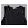 Herren Rippstrick Tanktop Slim Fit Ärmellos Muskelshirt Lässig Einfarbig Rundhalsausschnitt Weste