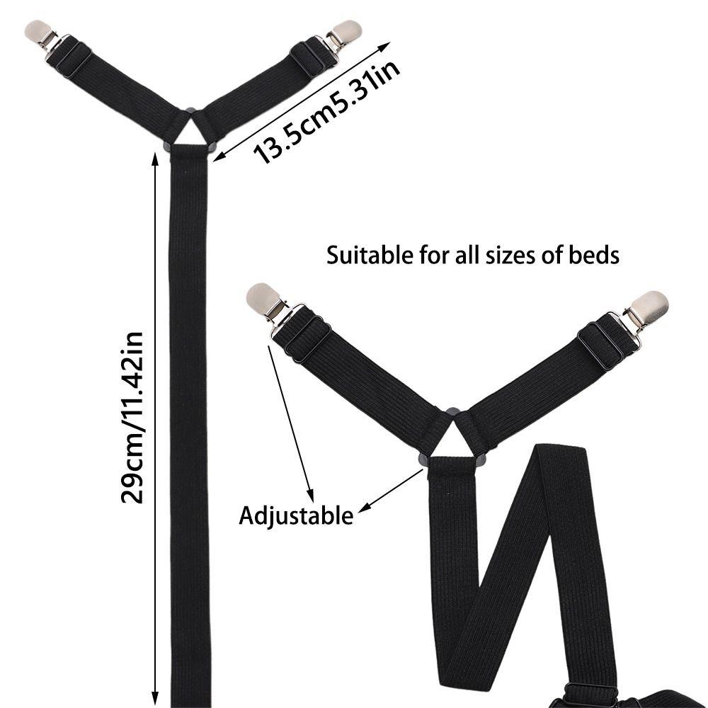 Nylon Bed Sheet Holder 12 Clips Fixing Strap Grippers Fasteners Cover Mattress Clip  Blankets