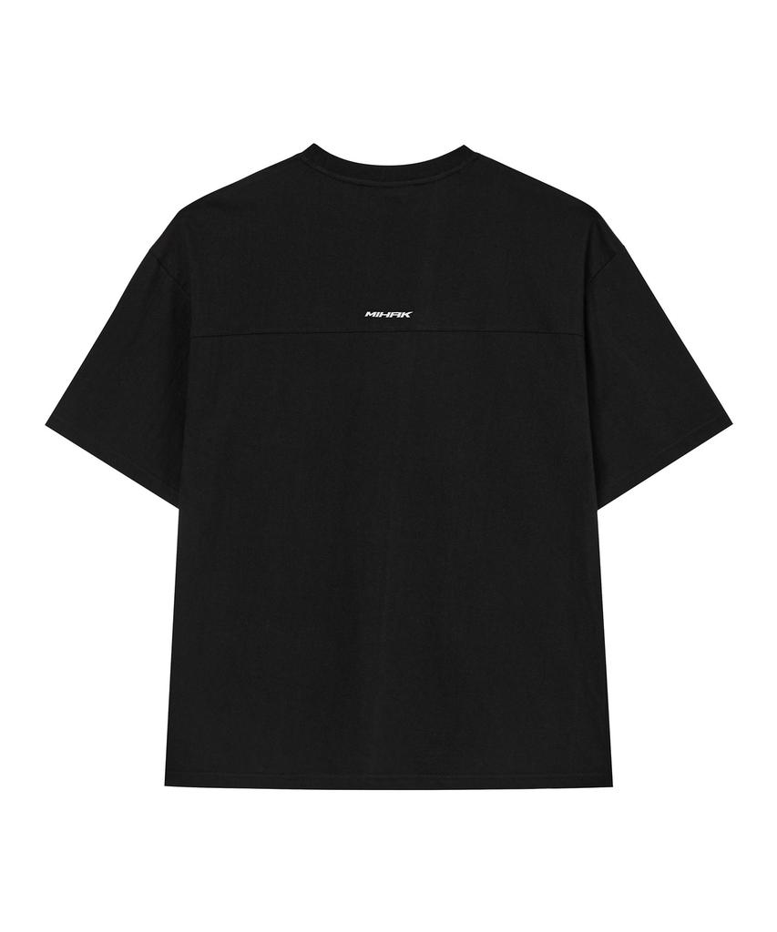 Mihag Stroke Arch Logo Oversized T-Shirt (Black)