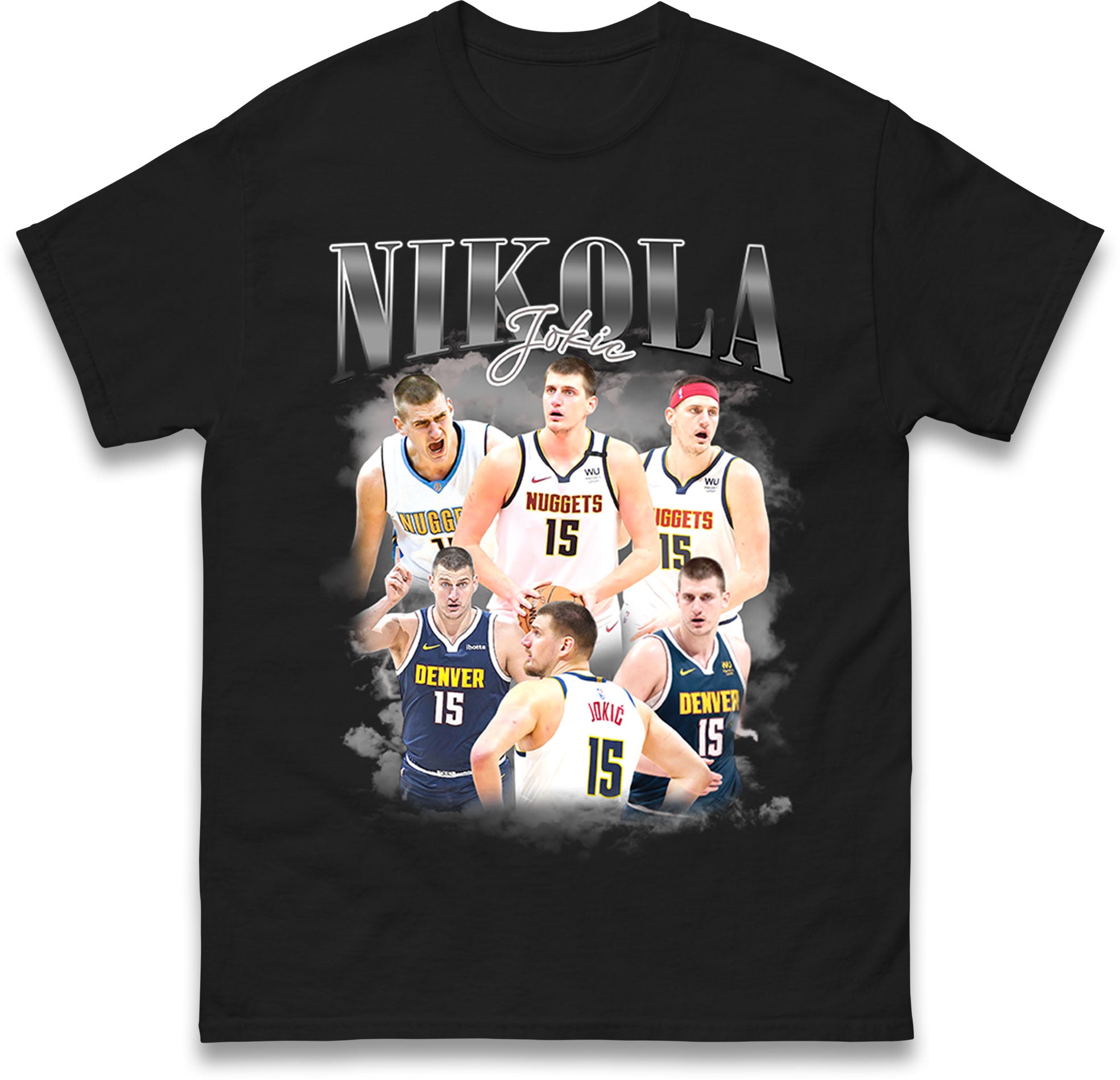 Nikola Jokic Bootleg Mens T Shirt Womens Tops Tees Denver Nuggets Basketball Top L