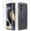 Case for Moto Edge 2024 5G Case Clear Crystal Non Yellowing Heavy Duty Soft TPU Dual Layer Bumper Rugged Protective Shockproof Slim Case Cover for