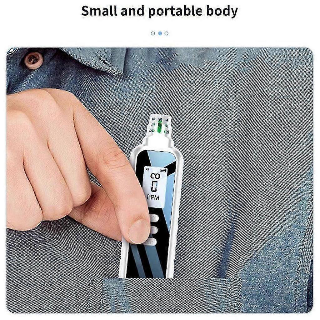 Portable CO Detector for Travel with LCD Display and AAA Batteries