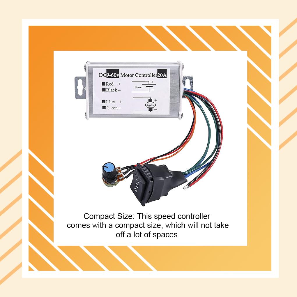 Speed Controller Current Regulator Voltage Adjuster Fine Workmanship Professional Vehicle Accessories Multipurpose 9V-60V
