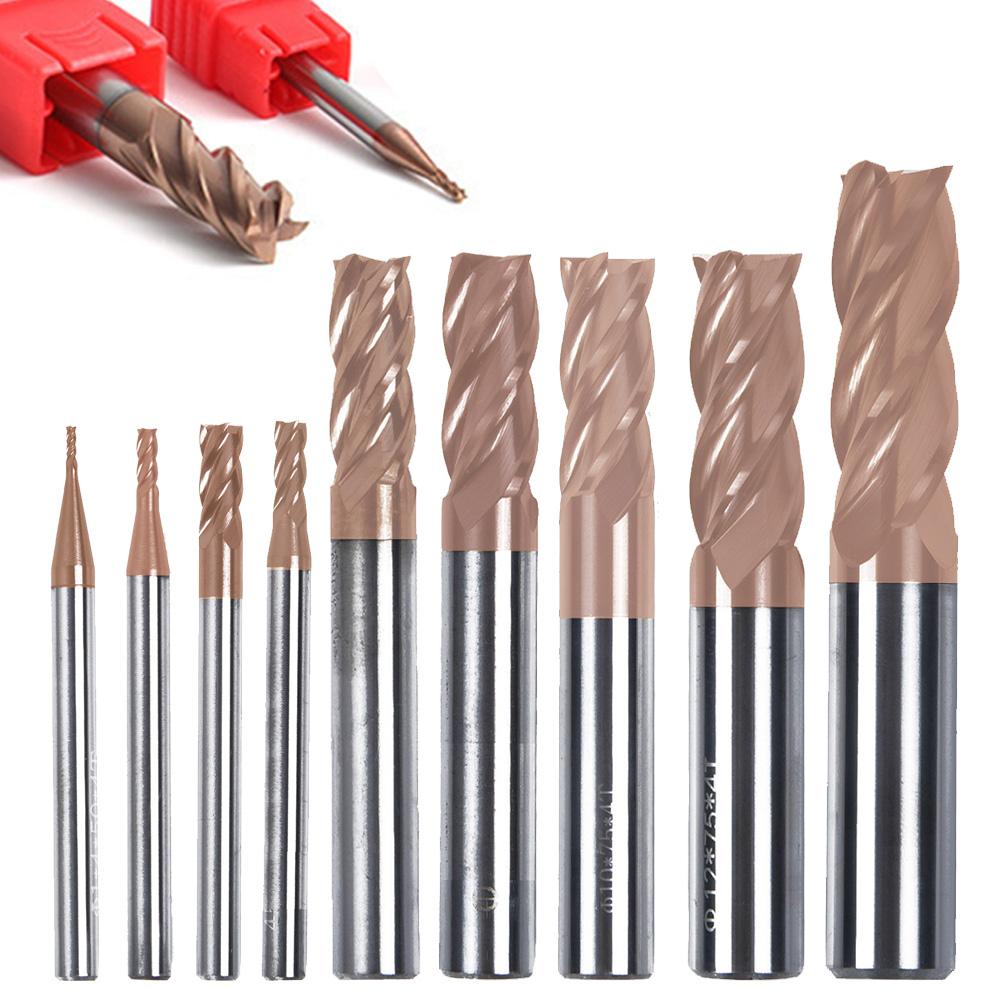 Fräser mit rundem Griff, 1–16 mm, 4 Nuten, Hartmetall