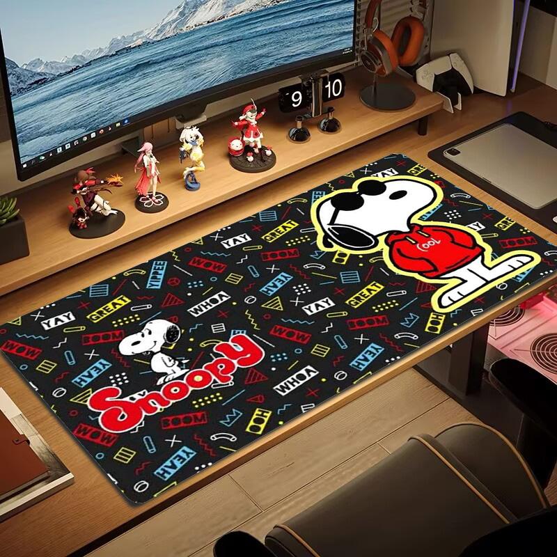Dog Snoopy Color Mouse Pad Large Gaming Table Cushion Non-slip Laptop Tablet Big Mousepad XXL Mat Mini PC Playmat With Lock edge