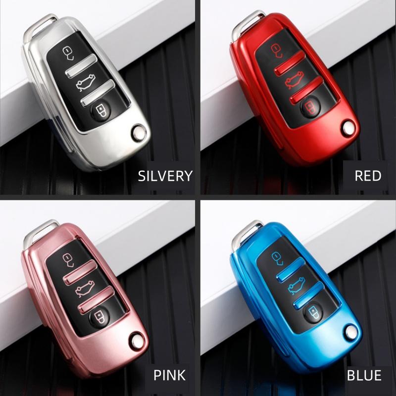 New Fashionable Car Remote Key Case Cover Protective Shell For  C6 R8 A1 A3 Q3 A4 A5 Q5 A6 S6 A7 B6 B7 B8 8P 8V 8L TT RS Sline