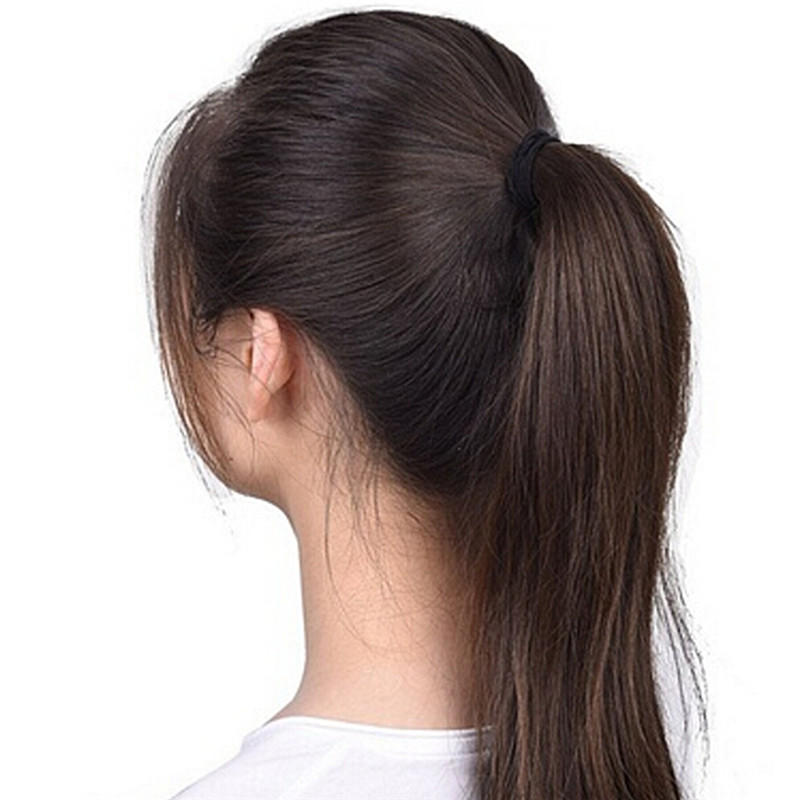 40 Pcsblack Elastic Rope Ring Hairband Women Girls Hair Band Tie Ponytail Holder