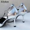 Mode Eilyken Frühling Herbst Marke Damen Pumps Schuhe Mode Spitzschuh Damen Elegant Ausgeschnittene Sandalen Zapatilla De Muje