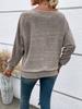 Women's Comfortable Casual Solid-Color Long-Sleeve Crew Neck Pullover Top