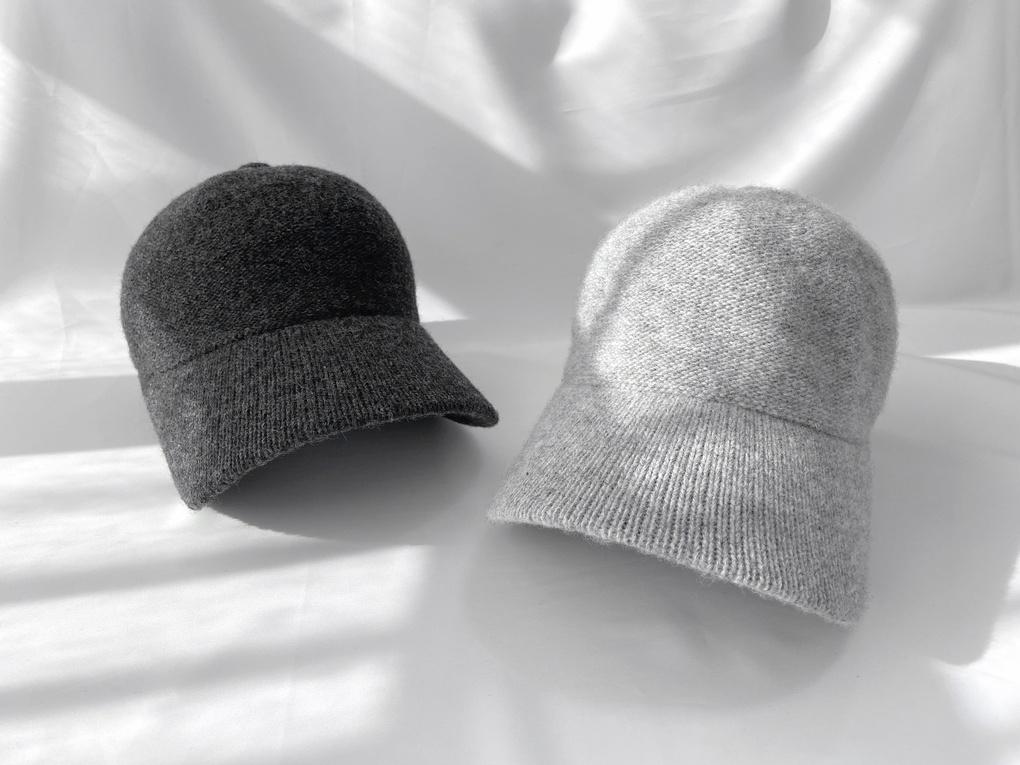 Women's Unisex Wool Brim Ball Cap Basic Cap