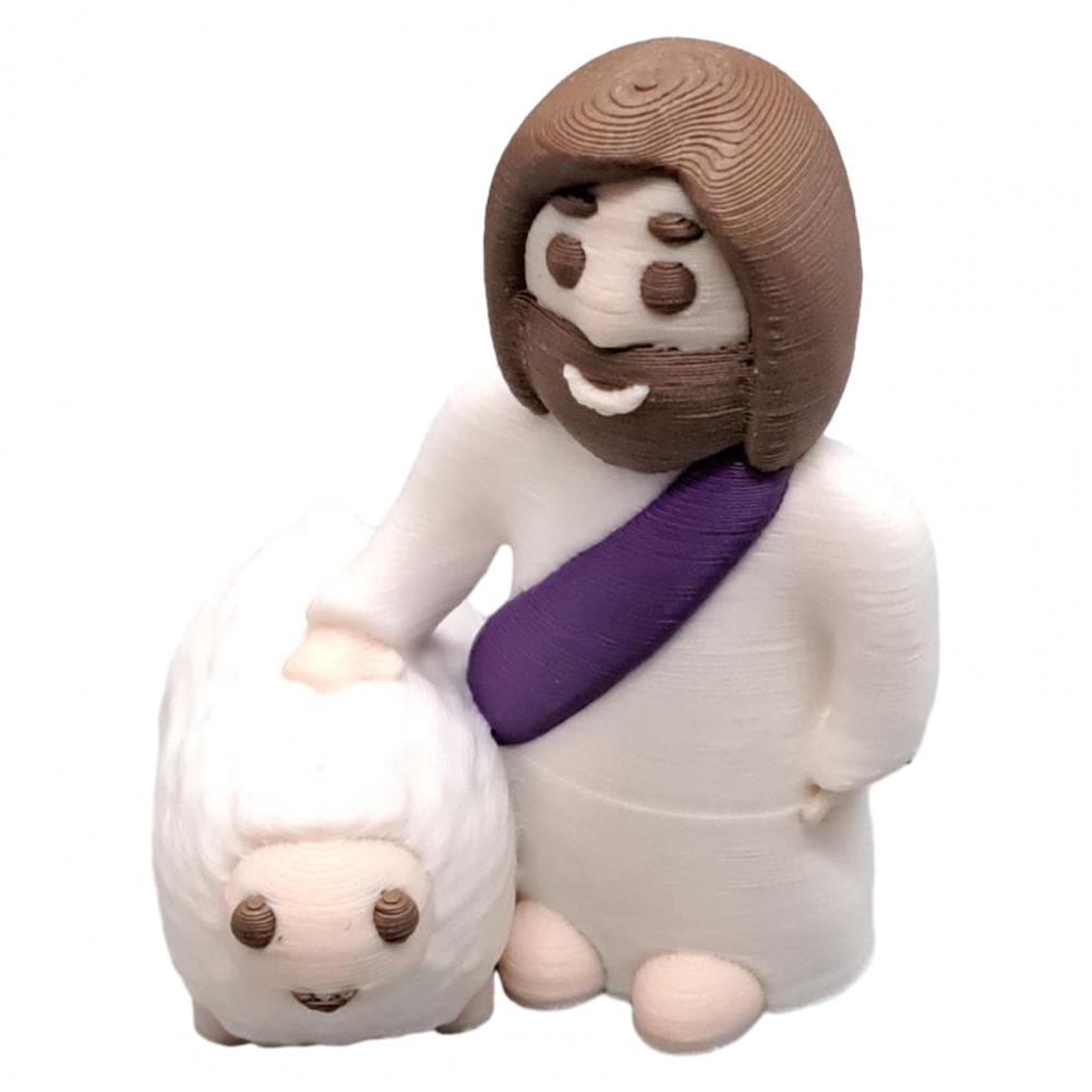 Taschengroße Jesus-Statuen Inspirierende Jesus-Figuren Set von Mini-Jesus-Figuren Entzückend Ostern für Zuhause für Ostern