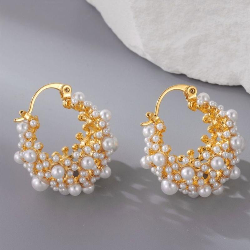 Ear Decorations Delicate Pearls Earrings Elegant Ear Buckles Stylish Ear Accessories Perfect Gift for Women Girls