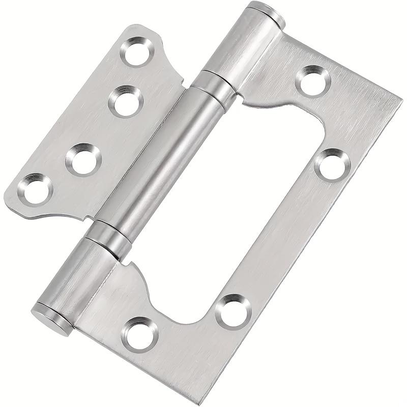 4pcs of heavy-duty silent thickened stainless steel door hinges - high load-bearing capacity supports 360° rotation,Sleek Design