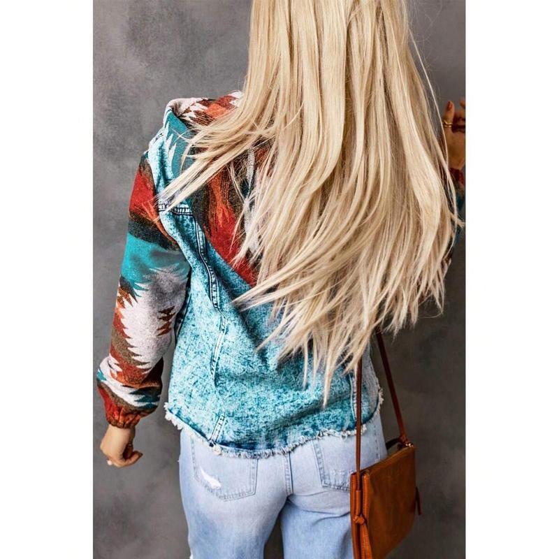 Women's Western Denim Hooded Jacket