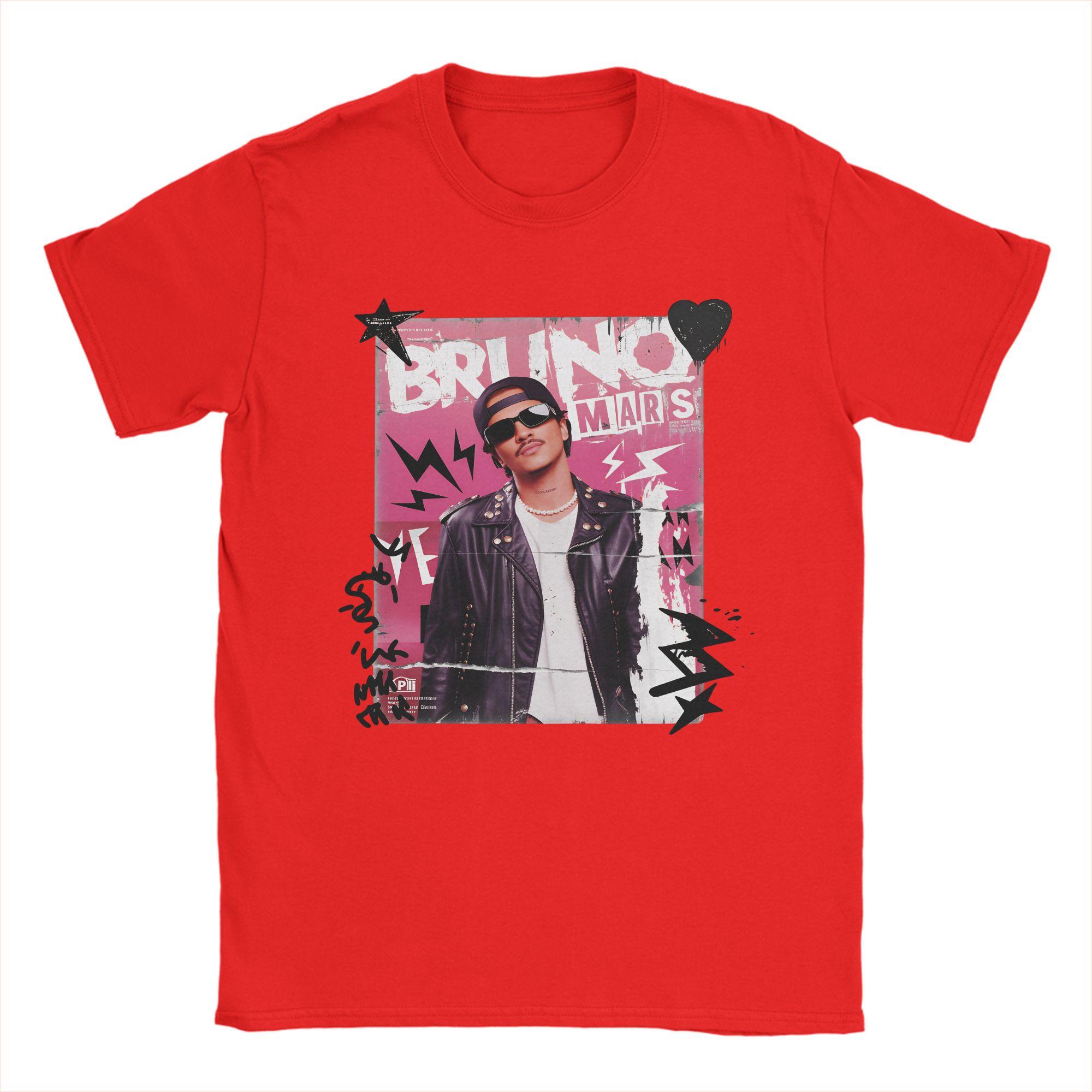 

Bruno Mars T Shirt Beach Cotton T Shirts For Couple Leisure Print Tee Shirt Short Sleeve Classic Tees S