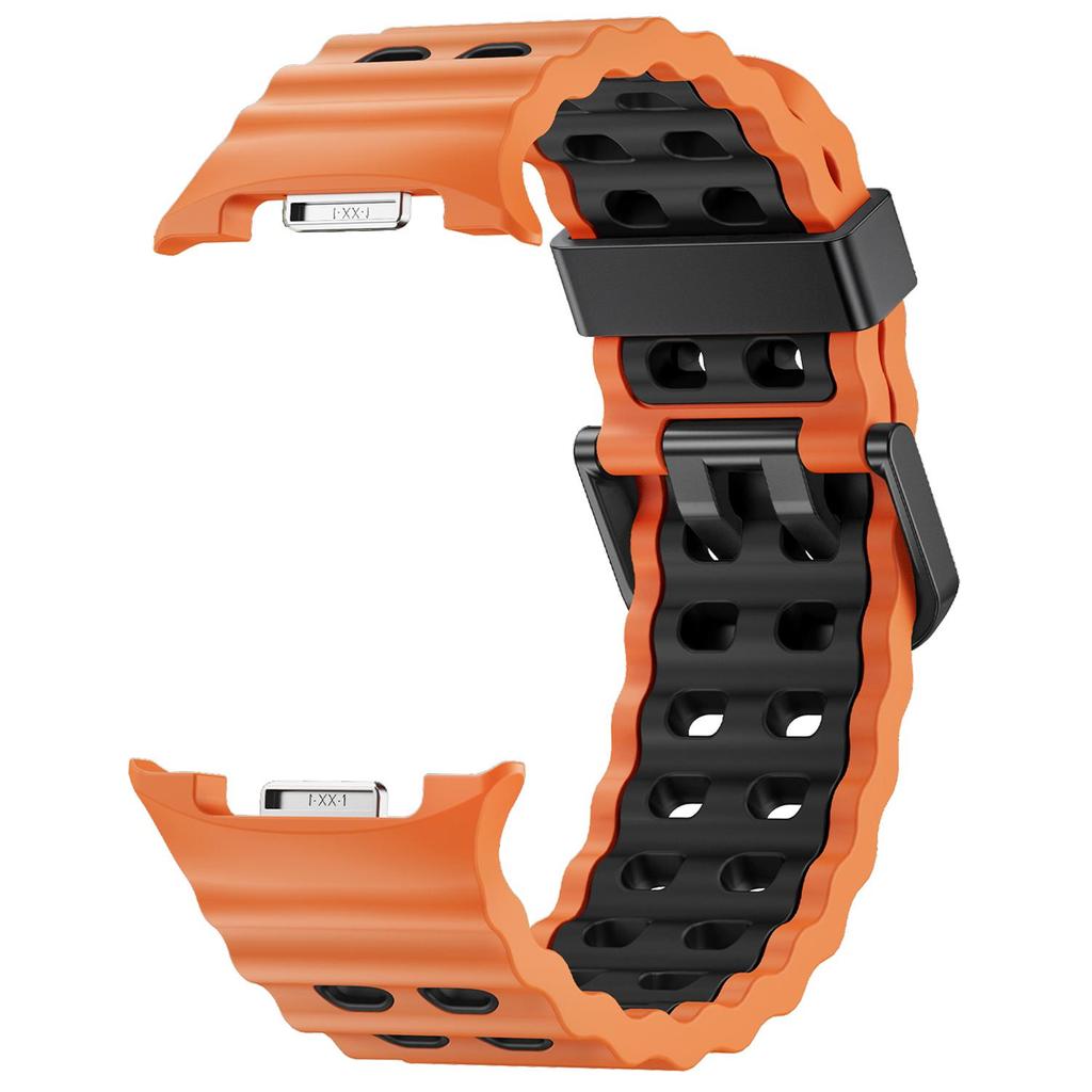 Marine Band for Samsung Galaxy Watch 8/8 Classic Ocean Strap Two-tone Silicone Band for Galaxy Watch 8 40 44mm Sport Bracelet