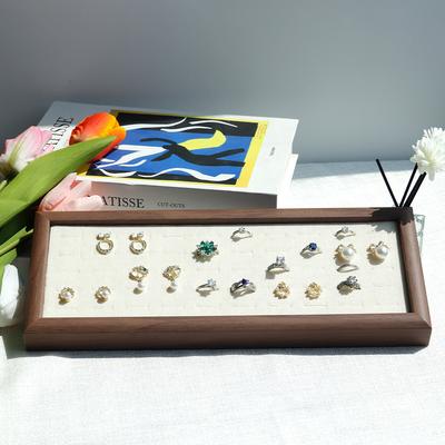 Jewelry Trays Velvet 50 Slot Rings Display Tray Large Capacity Finger Ring Stud Earrings Cufflink Storage Rack Organizer
