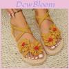 Summer Fashion Womens Cross Strappy Flower Sandals Eva Sole For Casual Wear