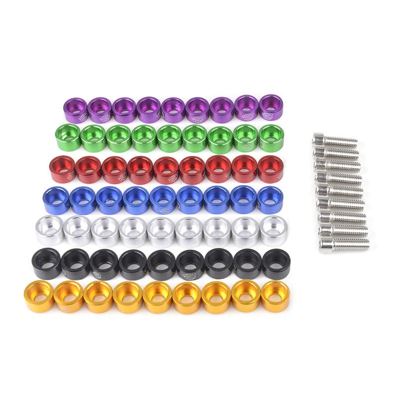 Universal 8mm 9pcs JDM Aluminum Fender Washers and Bolt for Honda Air Inlet Manifold Engine