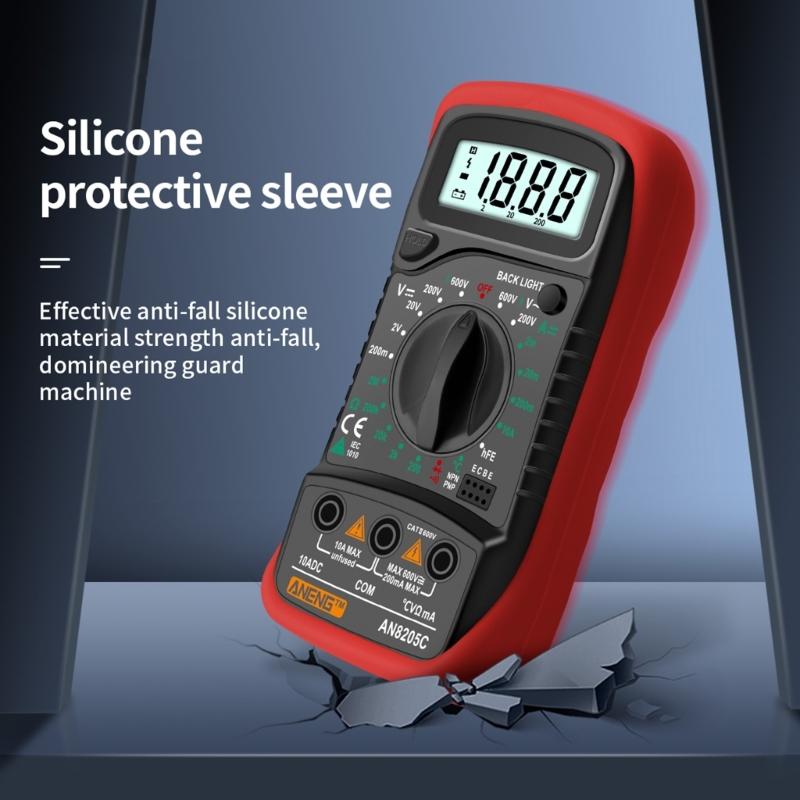 ANENG-AC/DC Ammeter Volt Ohm Tester Meter Diode-Audion Multimeter with Thermocouple Electrical Tester Meter 1999 Counts