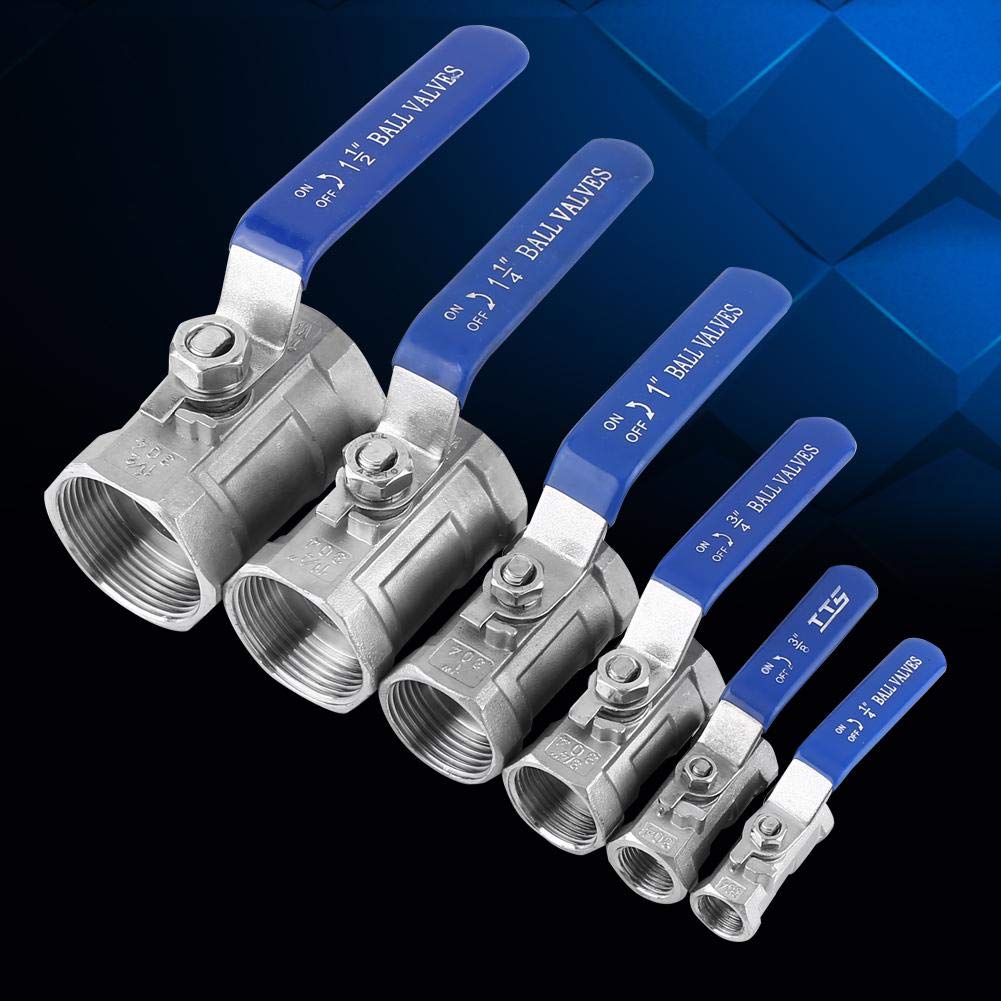 Hilitand Zawór kulowy z kranikiem powietrznym Stal nierdzewna SUS304 1000PSI (1 BSP)