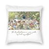 Rabbit Picnic Time Square Pillowcase Polyester Linen Velvet Pattern Zip Decorative Pillow Case Home Cushion Cover