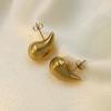 Wind, Titanium Steel Chubby Temperament Hot Water Drop Earrings Girls, Electroplated Fashion Earrings