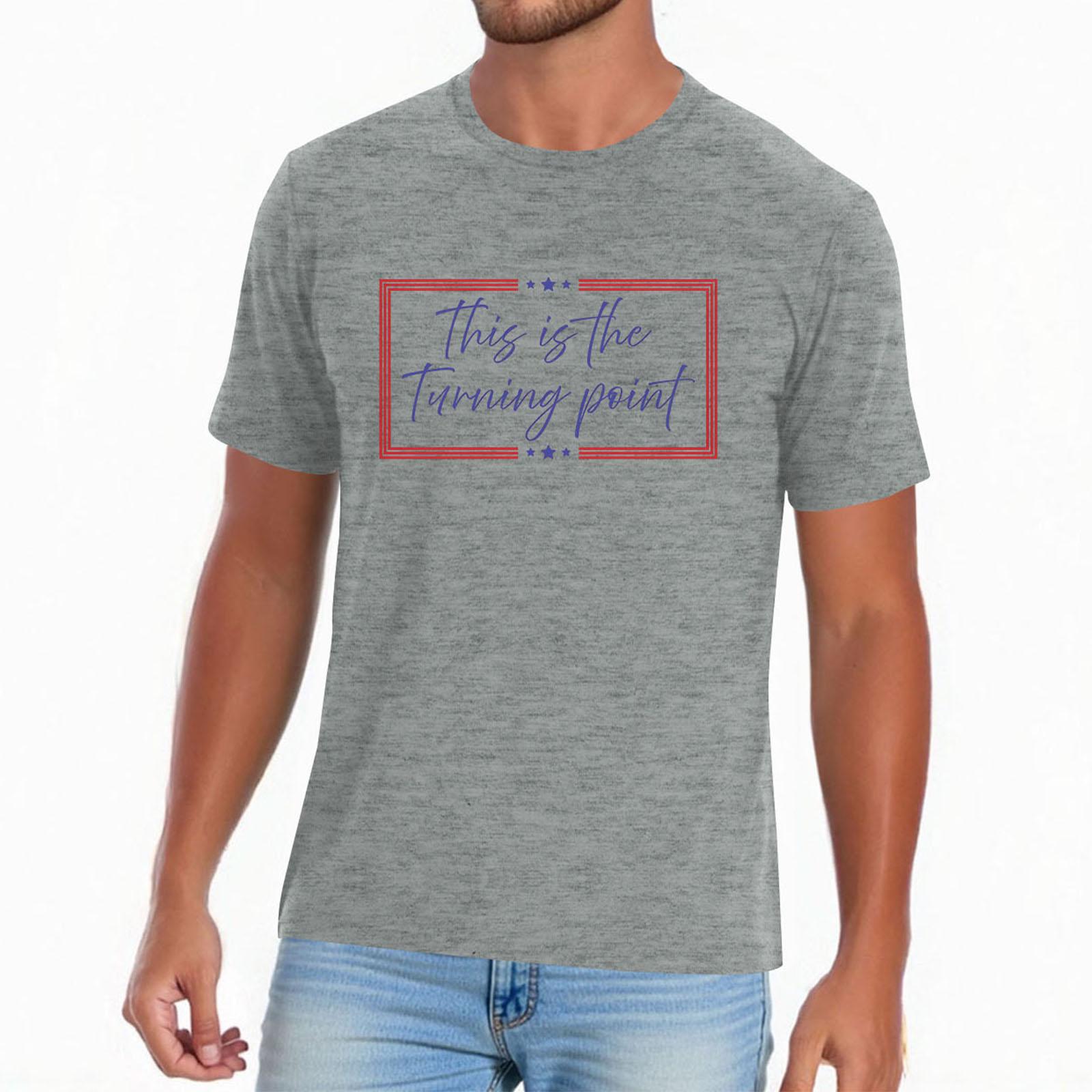 

Мужская повседневная футболка с принтом, с круглым вырезом XL