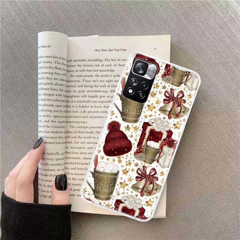 Winter Coffee Christmas Phone Case For Xiaomi Redmi Note 14 Pro 12 Plus 12S 10 11 Pro 4G 5G 9T 9S 8T 10S 11T 11S 11E 9 8 Coque F