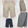 Große Größen Herren Cargo Shorts Baumwolle Fünf-Punkt-Hose Unter Dem Knie Kurze Hose Relaxed Fit Männer Arbeitsshorts Sport Casual Shorts 4XL