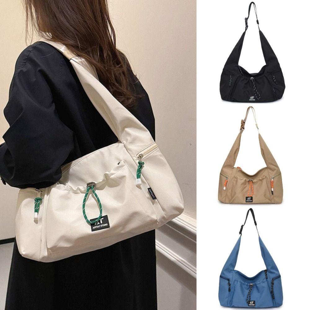 Casual Nylon Shoulder Bag Korean Style Commuting Tote Bag Simple Sports Crossbody Bag  Women