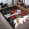 Brady Flannel Printed Carpet, Home Sofa Decoration for Living Room & Bedroom, Non‑Slip Play Flannel Floor Mat for Game Room