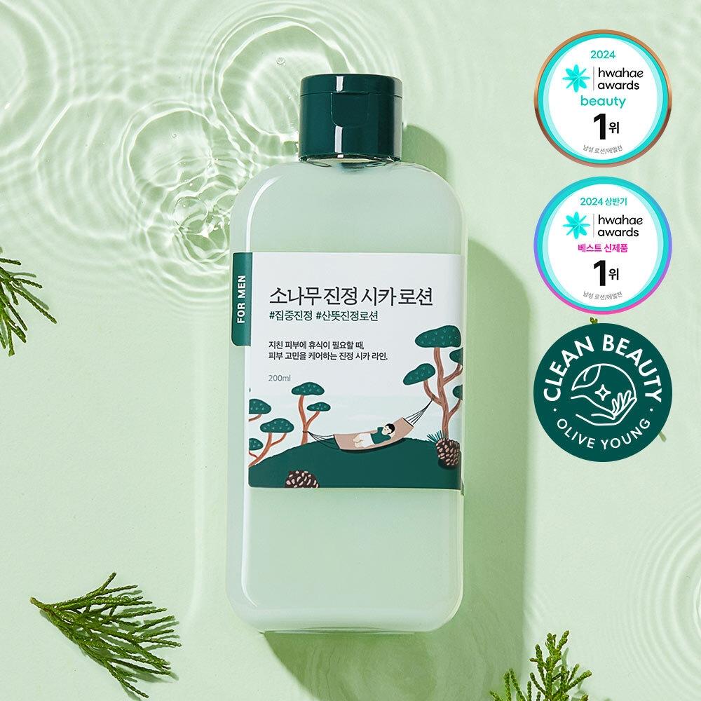 Round Lab [чувствительный Успокаивающий примиряющий №1] Round Lab Для мужчин Сосновый успокаивающий Cica лосьон 200 мл