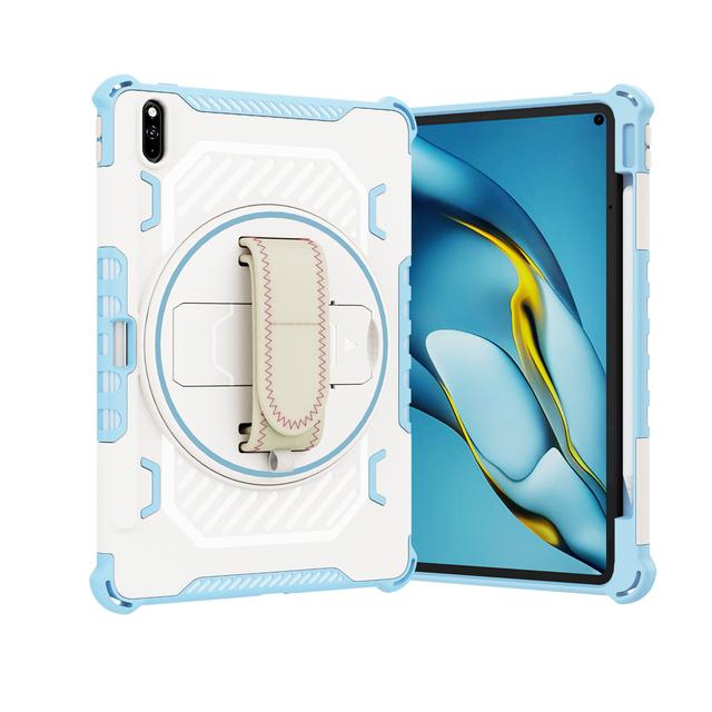 

Case For Huawei MatePad 11 Pro 12.6 10.8 360 Rotating Stand Cover For Honor V7 Pro With Hand Strap+Pen Slot Shockproof Funda # $ MatePad 11 2023 небесно-голубой
