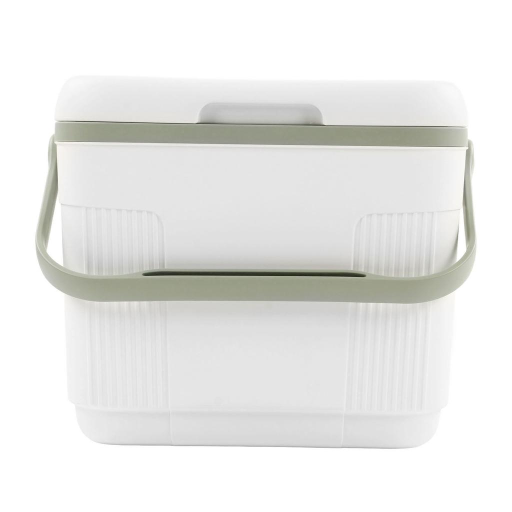 22L Portable Cooler White and Green Food Grade PP Insulation Cooler Box for Camping Outdoor Picnic