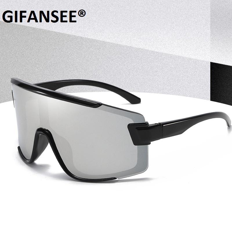Visiera protettiva, maschera, occhiali da sole, occhiali oversize antivento, occhiali sportivi monopezzo con montatura grande, protezione UV400