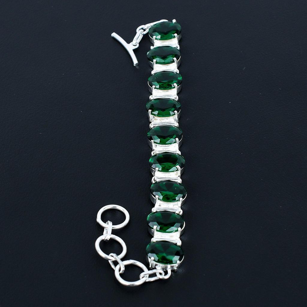 Grüner Turmalin Armband 925 Sterlingsilber Armband Verstellbare Kettenarmband Handgefertigt Boho Armband Turmalin Edelstein Schmuck Frau Geschenke