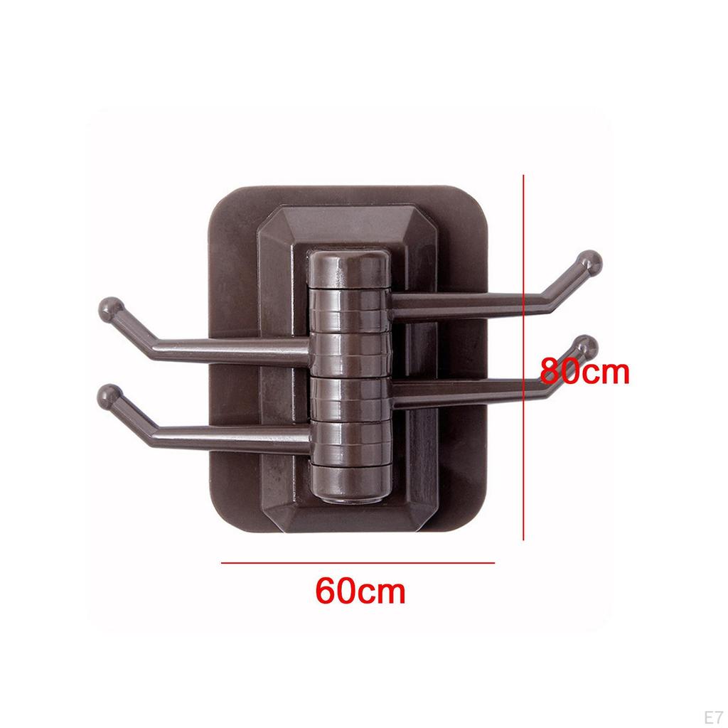 Bathroom Towel Hooks Nail Wall Mounted Kitchenware Holder Storage Cookware Kitchen Rotary Hook