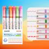 6 stücke Linienförmiger Textmarker Roller Tip Curve Liner Marker Stifte Graffiti Stift Kawaii Koreanische Schreibwaren Schule Bürobedarf