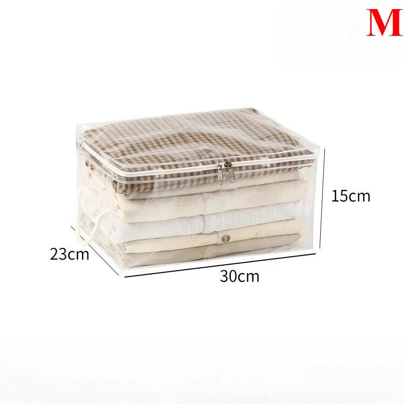 Household Clear Quilt Storage Bag, Large - Capacity Moisture - Proof Organizer for Comforters & Clothes, Moving Packing Bag