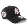 New Era Cap Mesh Cap 9FORTY Trucker Cloth Strap 15390497 NER37C6962 New York Yankees Black Pink Rouge Rhinestone Side Patch MLB Onspotz A-Frame /
