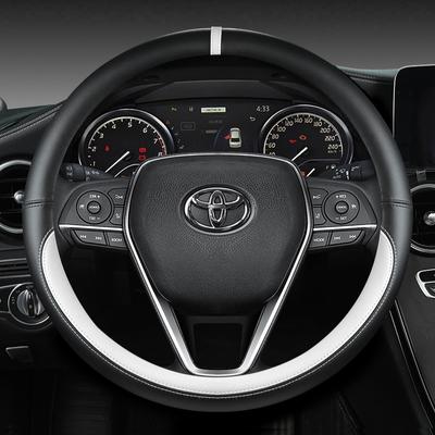 Car Steering Wheel Cover 38cm Leather For Toyota Corolla Avensis Yaris Rav4 Hilux Auris 2015 Camry CH-R Auto Accessories