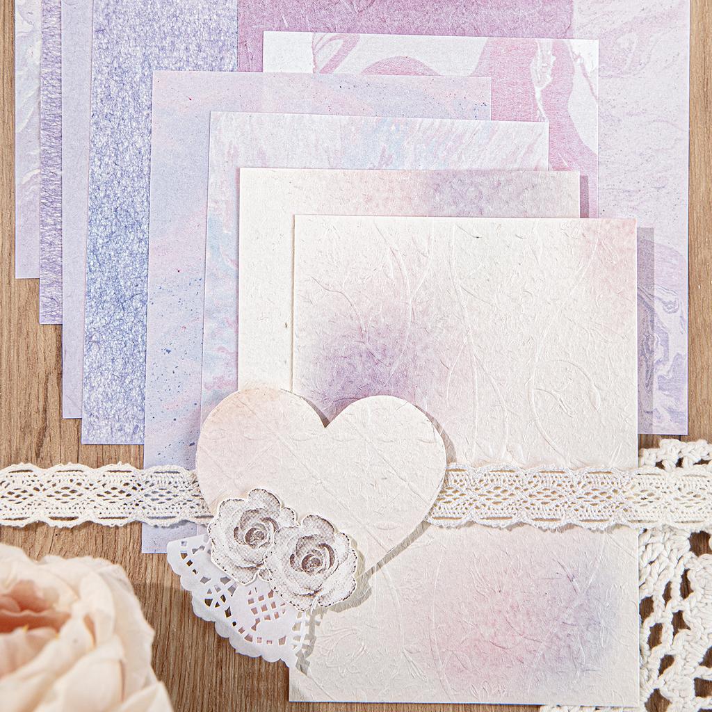 23 Pcs Salt Watercolour Gradation Pattern Material Paper Decorative Hand Account Diary Album Junk Journal Background Paper