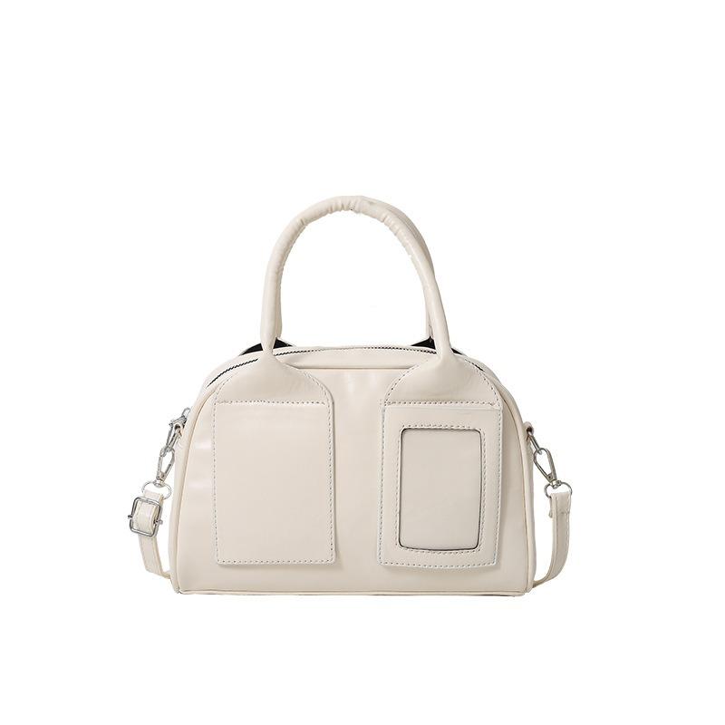 New Fashion Solid Color Handbag Bag Niche Design Shoulder Messenger Bag Women's Bag