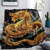 Black Dragon Pagoda Full Moon Blanket Home Decor Soft And Comfortable Machine Washable Sheet Nap Blanket