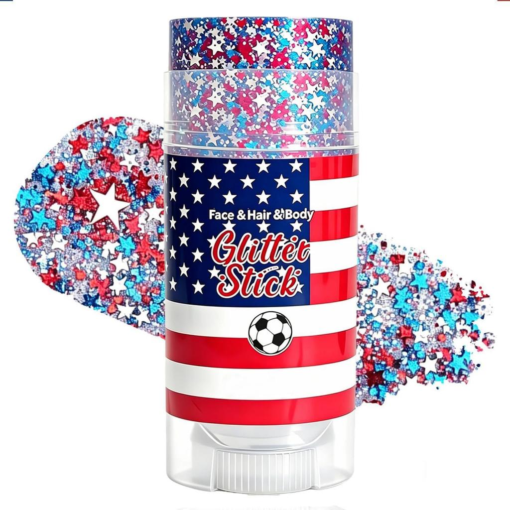 4th of July Glitter Stick Party Sparkle Stick Independence Day Glitter Body Decor 10-Pack