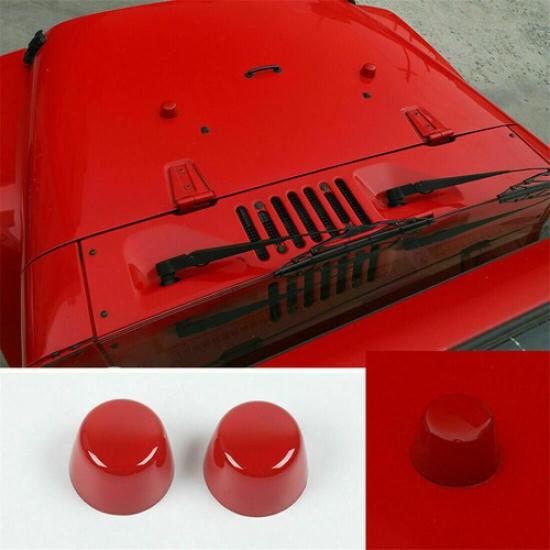 Red Engine Hood Rubber Head Cover Trim For Jeep Wrangler JK 2007-17 Accessories