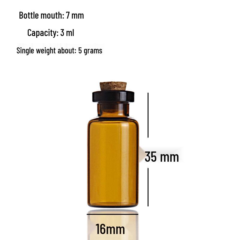 Mini Special-Shaped Glass Wishing Bottle Pendant with Cork for DIY