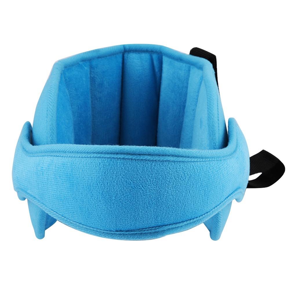 Car Seat Headrest Pillow Sleeping Head Support Pad Fixing Band for Kids Baby (Gray)